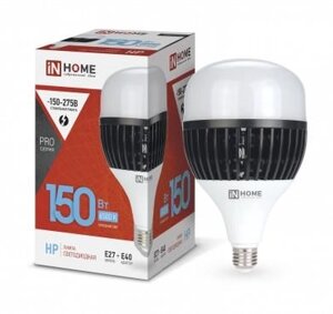 Лампа светодиодная LED-HP-PRO 150Вт грушевидная 6500К холод. бел. E27 14250лм 150-275В с адаптером E40 бел. IN HOME
