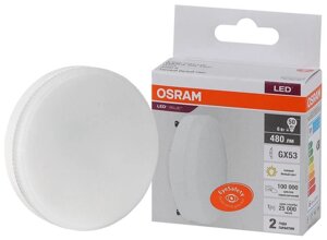Лампа светодиодная LED value LVGX5350 6SW/830 6вт GX53 230в 10х1 RU OSRAM 4058075581975