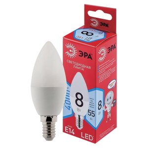 Лампа светодиодная RED LINE LED B35-8W-840-E14 R 8Вт B35 свеча 4000К нейтр. бел. E14 Эра Б0050200