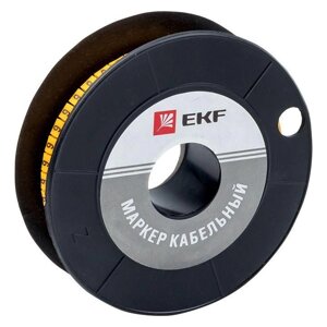 Маркер каб. 1.5кв. мм «6»к-1000ед) (ЕС-0) EKF plc-KM-1.5-6