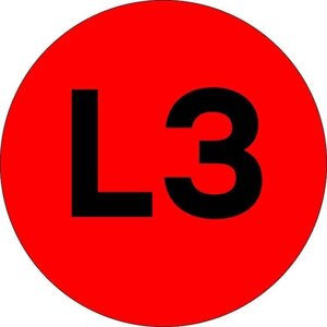 Наклейка «L3» d20мм PROxima EKF an-2-15-2 (Упаковка 10 штук)