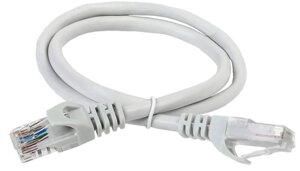 Патч-корд кат. 5E UTP 1м сер. ITK PC01-C5eu-1M