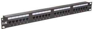 Патч-панель 1U кат. 5E UTP 24 порта dual IDC ITK PP24-1UC5eu-D05
