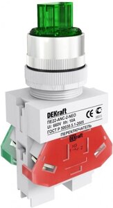Переключатель на 2 положения I-O ПЕ-22 ANC-2 d22мм зел. DEKraft 25057DEK