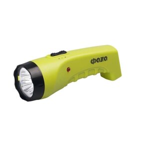 Фонарь аккумуляторный ручной AccuF2-L04-gn 4LED 2 режима: 100проц./25проц. аккум. 0.4А. ч выдвижная вилка индикатор