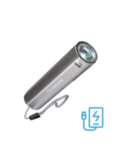 Фонарь аккумуляторный ручной LED 1Вт линза аккум. Li-ion 18650 1.2А. ч Power-bank USB-шнур ABS-пластик КОСМОС KOS116Lit