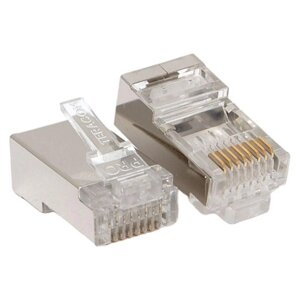 Коннектор RJ45 (8P8C) кат. 6 экранир. 30мкд (уп. 20шт) TERACOM PRO EKF TRP-PLUG-6FTP-20