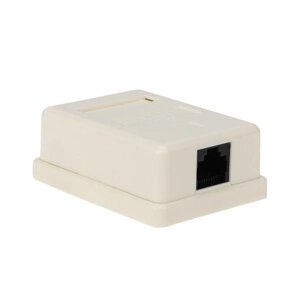 Розетка компьютерная 1-м ОП RJ45 кат. 5E UTP неэкранир. бел. Rexant 03-0121