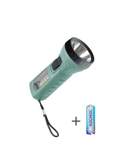 Фонарь ручной 0.5Вт LED+4SMD (1Вт) 1xAA (R6) корпус ABS-пластик ремешок ручной КОСМОС KOC123B