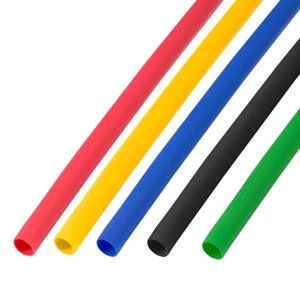 Набор трубок термоусадочных ТУТ 6.0/3.0мм 1м (уп. 50шт) 5 цветов Rexant 29-0156