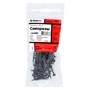 Саморез гипсокартон-дерево 3.8х35 усиленный (TWN) (уп. 100шт) пакет Proffix 146428
