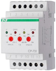 Реле напряжения CP-731 (трехфазный; микропроцессорный; контроль верхнего и нижнего значений напряжения; контроль