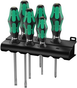 Набор отверток 334/6 Rack Kraftform Plus Lasertip 6 предметов (PH 1х80/2х100; SL