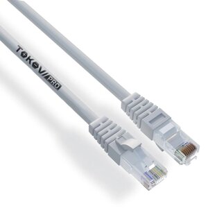 Патч-корд кат. 5Е U/UTP 24 AWG PVC 5м TOKOV PRO TOKOV Eletrcic TKP-PC06-5EU-CUPVC-5M
