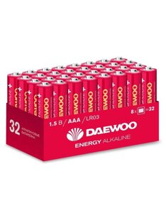Элемент питания алкалиновый AAA/LR03 1.5В Energy Alkaline 2021 Pack-32 (уп. 32шт) DAEWOO 5030084