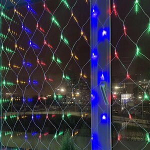 Гирлянда светодиодная «Сеть» 1.8мх1.5м мультирежим 220В IP20 мультиколор ЭРА Б0041901