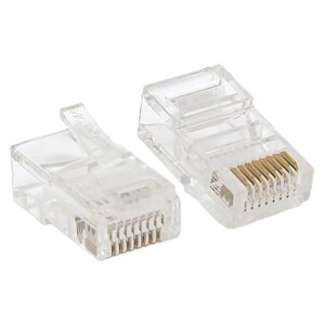 Коннектор RJ45 (8P8C) кат. 5E неэкранир. TERACOM универс. (уп. 10шт) EKF TRC-PLUG-5EUTP-10