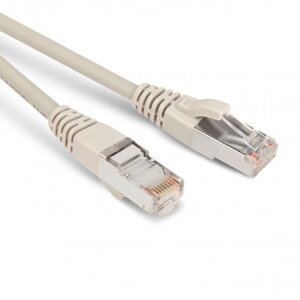 Патч-корд кат. 5E F/UTP экранир. LSZH PC-LPM-STP-RJ45-RJ45-C5e-1M-LSZH-GY 1м сер. Hyperline 42308