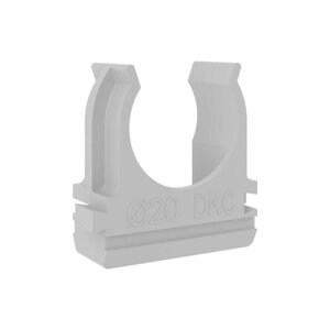 Держатель для труб (клипса) d20мм с защелкой DKC 51020 (Упаковка 100 штук)