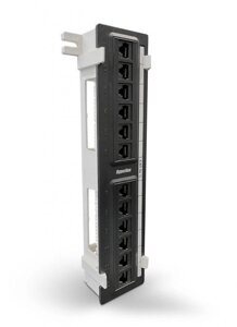 Патч-панель настенная кат. 5E 12 портов RJ45 (8P8C) PPW-12-8P8C-C5e с подставкой Hyperline 15379