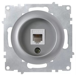 Розетка компьютерная 1-м СП Florence RJ45 кат. 5E механизм сер. (1E20701302) OneKeyElectro 2172839