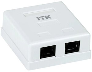 Розетка компьютерная 2-м ОП RJ45 кат. 5E UTP ITK CS2-1C5EU-22