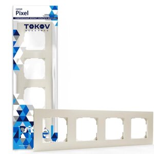 Рамка 4-м pixel универс. беж. TOKOV electric TKE-PX-RM4-C02