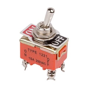 Тумблер 250в 15а (4c) ON-OFF 2п (KN-201) rexant 36-4130