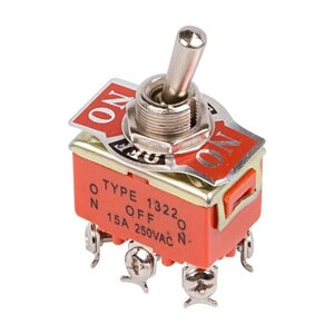Тумблер 250в 15а (6с) ON-OFF-ON 2п (KN-203) rexant 36-4132