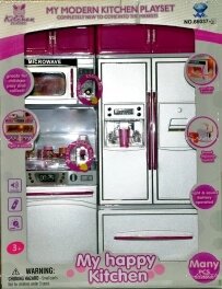 66037 Игровой набор "Кухня"  В комплекте: холодильник, гриль (свет, звук), 27х35х9см от компании Каркуша - фото 1