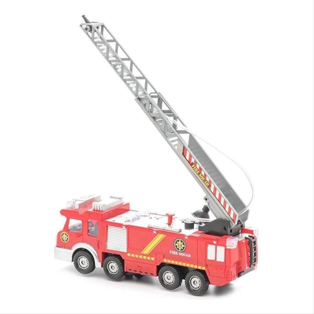 Big Motors SY732 Пожарная машина с лестницей,  звук, свет, удар-разворот, брызгается водой от компании Каркуша - фото 1