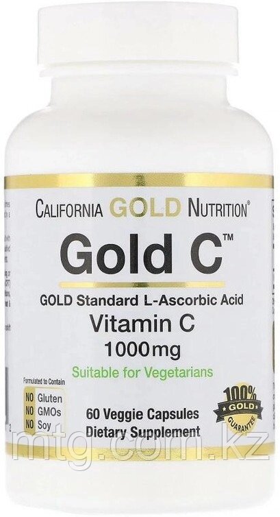 California Gold Nutrition витамин Gold C Vitamin C 1000 мг 60 капсул от компании Каркуша - фото 1