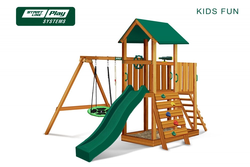 Детский городок KIDS FUN стандарт (green) от компании Каркуша - фото 1