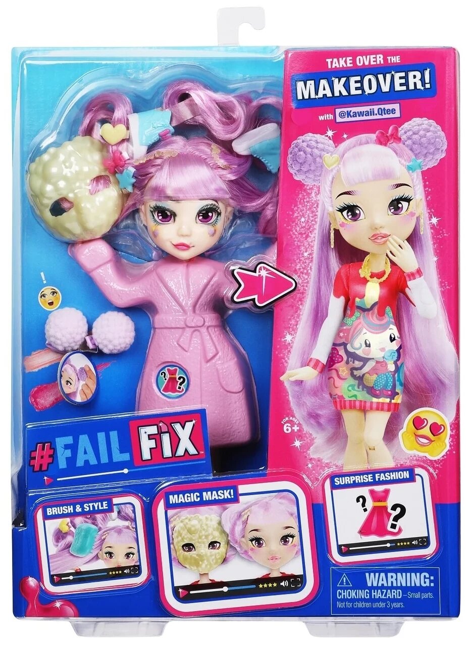 ФейлФикс 38189 Игровой набор кукла 2в1 Кавай Кьюти с акс. TM FAILFIX от компании Каркуша - фото 1