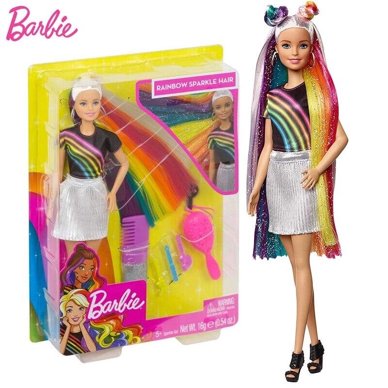 FXN96 Barbie. Rainbow с блестящими волосами от компании Каркуша - фото 1