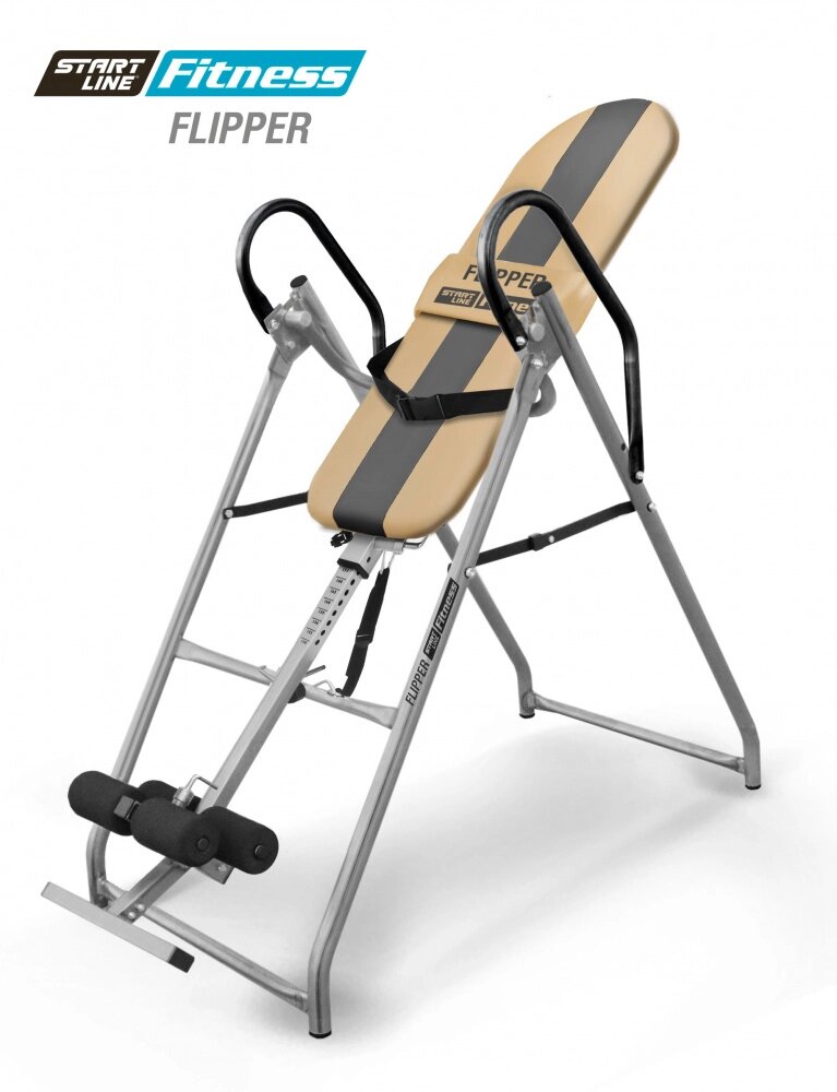 Инверсионный стол FLIPPER бежево-серый c подушкой от компании Каркуша - фото 1