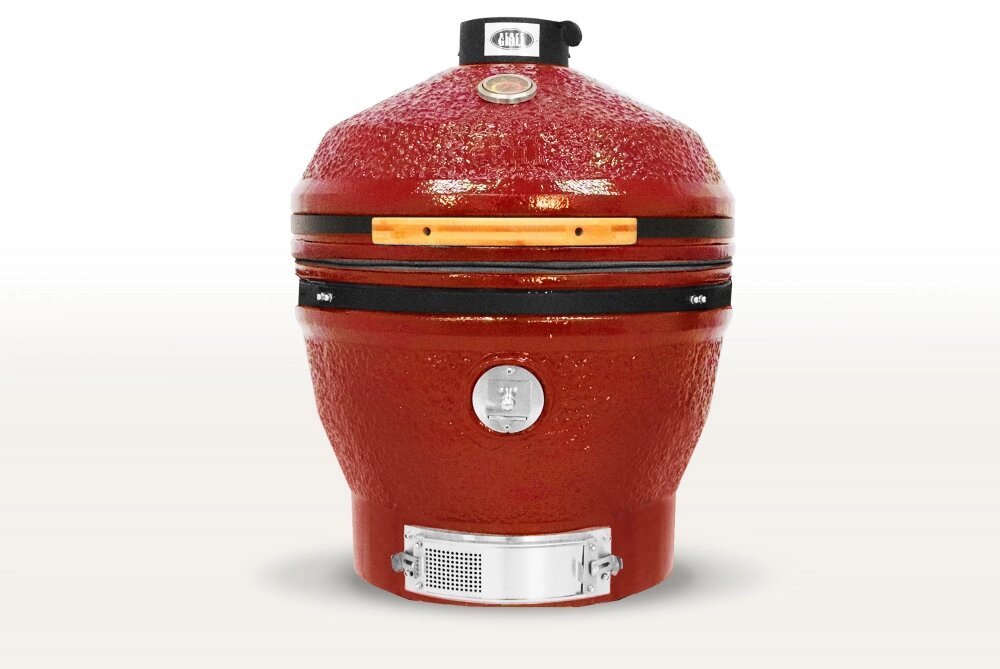 Керамический гриль-барбекю 24 дюйма CFG CHEF (красный) (61 см) от компании Каркуша - фото 1