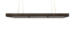 Лампа Evolution 3 секции ПВХ (ширина 600) (Пленка ПВХ Текстура черная, фурнитура золото)