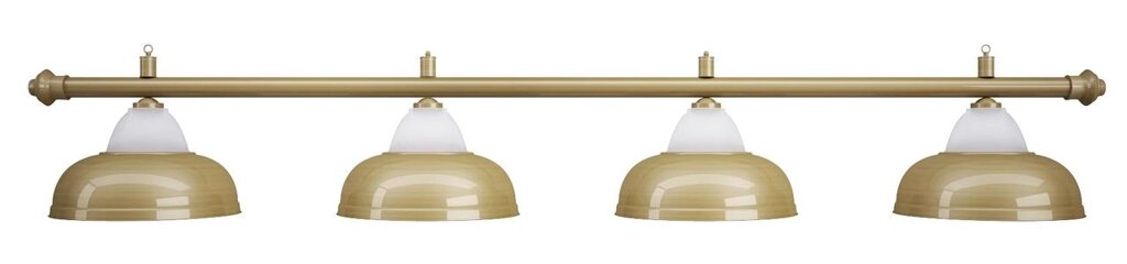 Лампа на четыре плафона «Crown» (матово-бронзовая штанга, матово-бронзовый плафон D38см) от компании Каркуша - фото 1