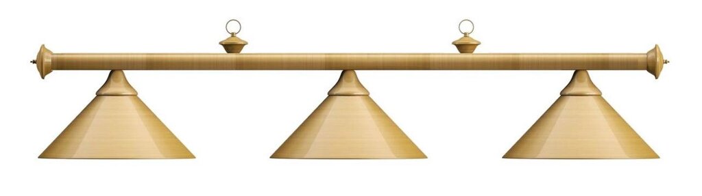 Лампа на три плафона «Elegance» (матово-бронзовая штанга, матово-бронзовый плафон D35см) от компании Каркуша - фото 1