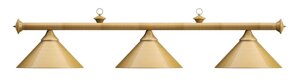Лампа на три плафона «Elegance»матово-бронзовая штанга, матово-бронзовый плафон D35см)