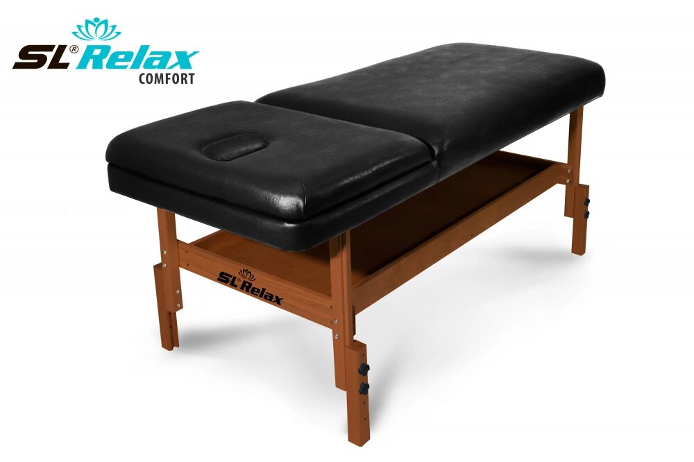Массажный стол Relax Comfort черная кожа (№4) от компании Каркуша - фото 1