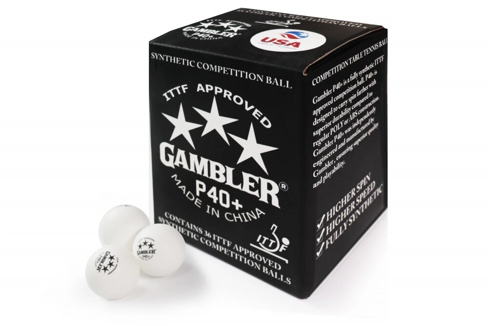 Мячи для н/т GAMBLER P40+ BALL - 36 PACK от компании Каркуша - фото 1