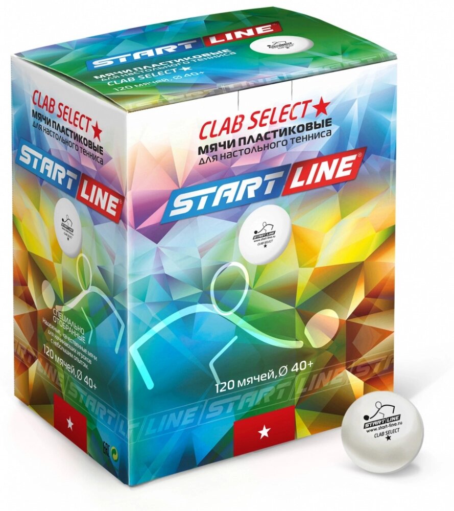 Мячи Start line Club Select 1* New (120 шт, бел.) от компании Каркуша - фото 1