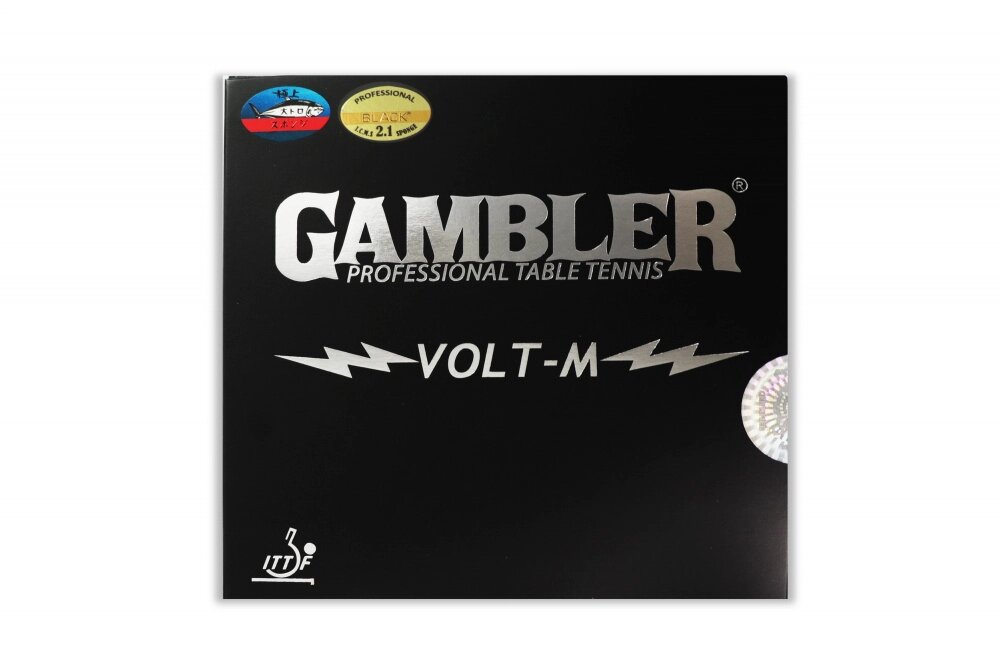 Накладка для ракетки GAMBLER VOLT M HARD 2.1MM BLACK от компании Каркуша - фото 1