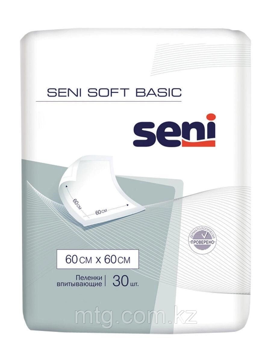 Пелёнка Seni Soft Basic размер: 60*60 см. от компании Каркуша - фото 1