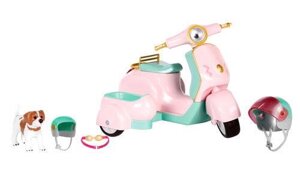 LORI Транспорт для кукол Скутер с коляской и собачкой LO37034Z