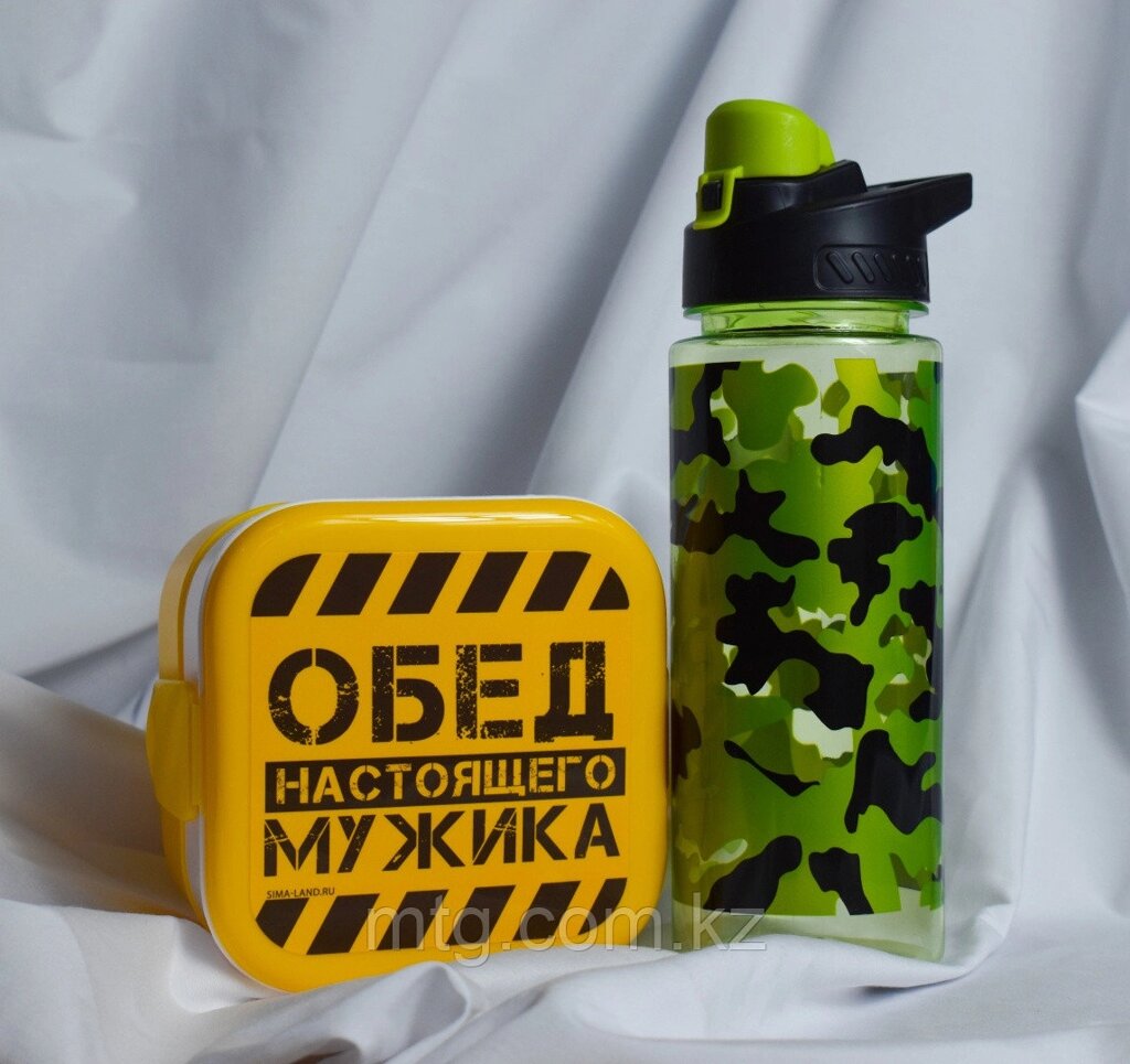 Подарочный набор ланч-бокс, бутылка от компании Каркуша - фото 1