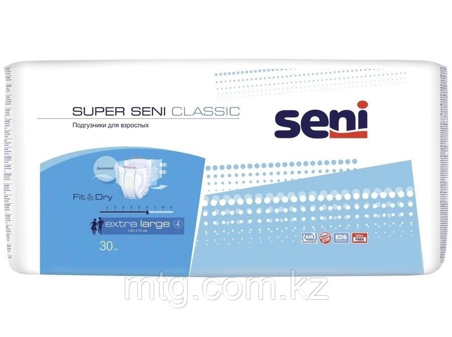 Подгузники для взрослых SENI CLASSIC, размер Extra Large 30 шт. от компании Каркуша - фото 1