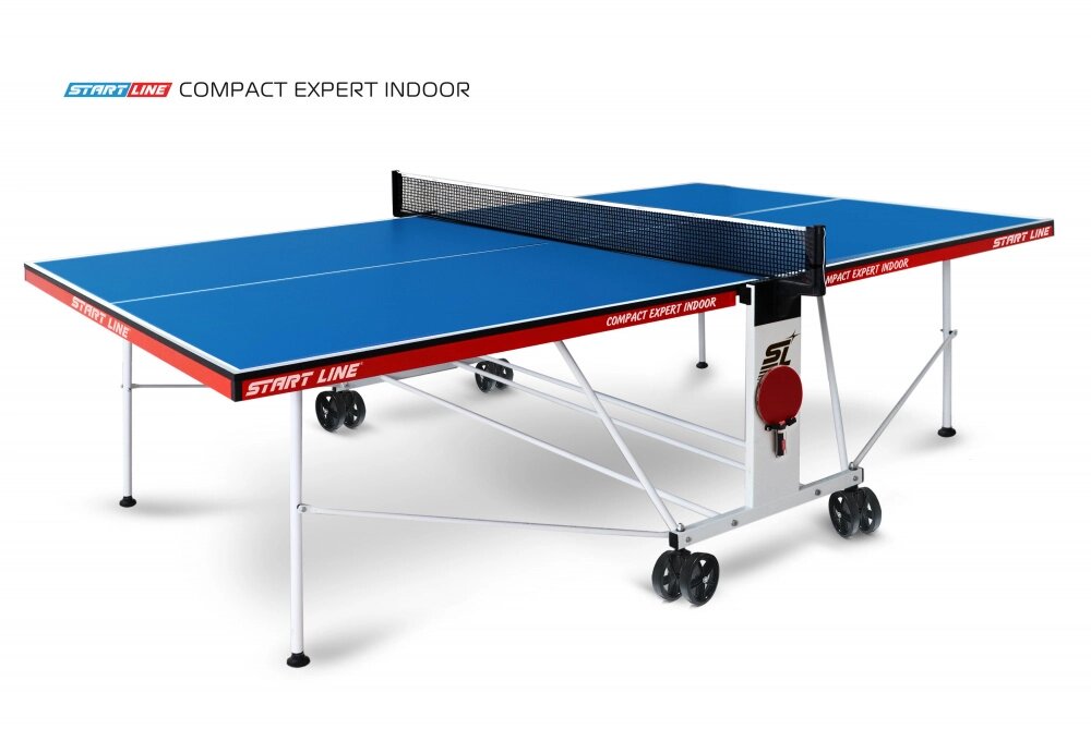 Стол теннисный Compact EXPERT Синий от компании Каркуша - фото 1